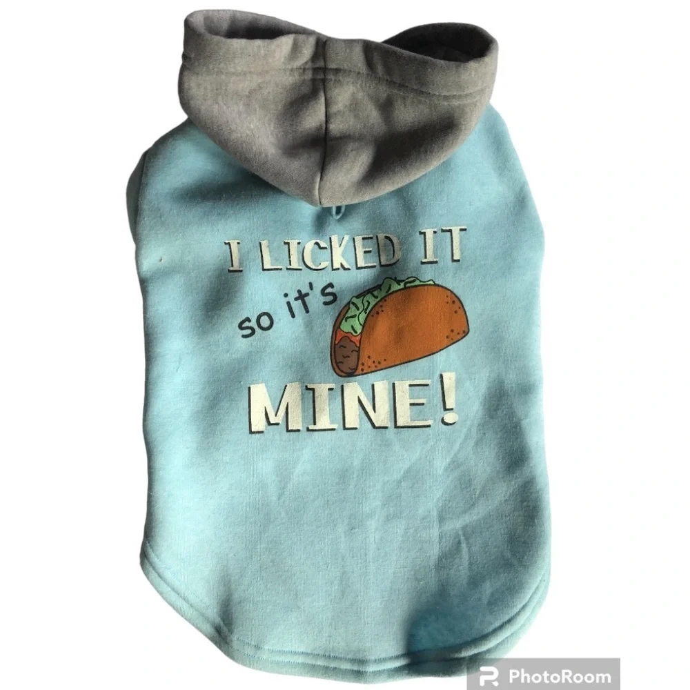 NWT Youly “licked it” dog hoodie M